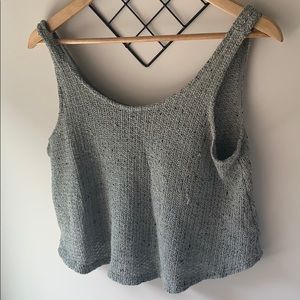 Gray crop top